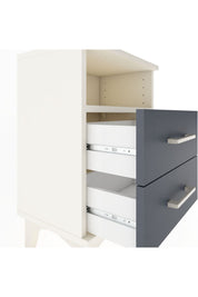 Arges Komodin Tek Raflı 2 Çekmeceli 44x30x64 Aytaşı-Antrasit