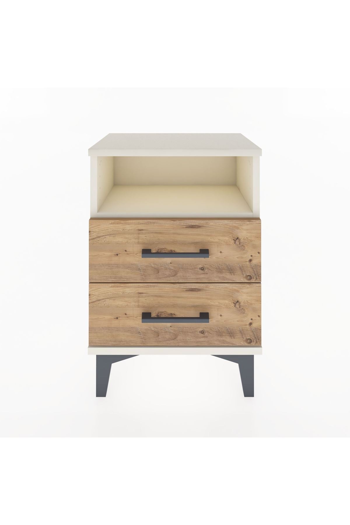 Arges Komodin Tek Raflı 2 Çekmeceli 44x30x64 Aytaşı-Çam