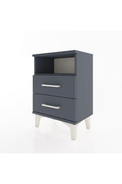 Arges Komodin Tek Raflı 2 Çekmeceli 44x30x64 Antrasit-Antrasit