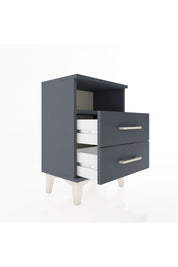 Arges Komodin Tek Raflı 2 Çekmeceli 44x30x64 Antrasit-Antrasit