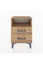 Arges Komodin Tek Raflı 2 Çekmeceli 44x30x64 Çam-Çam