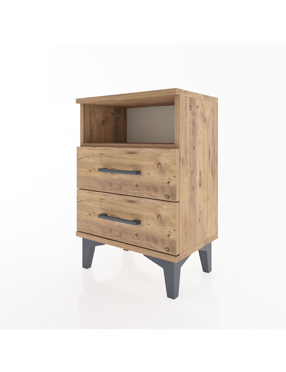 Arges Komodin Tek Raflı 2 Çekmeceli 44x30x64 - S07M005V9A