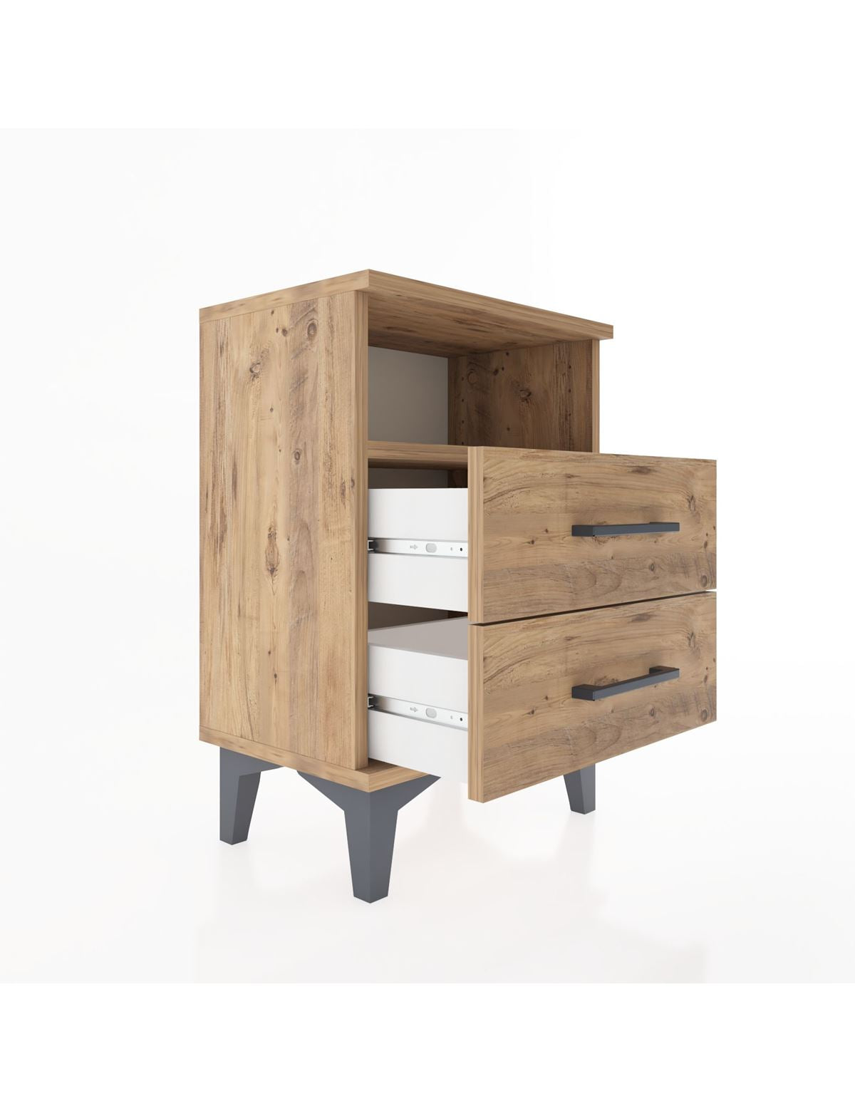 Arges Komodin Tek Raflı 2 Çekmeceli 44x30x64 - S07M005V9A
