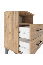 Arges Komodin Tek Raflı 2 Çekmeceli 44x30x64 Çam-Çam
