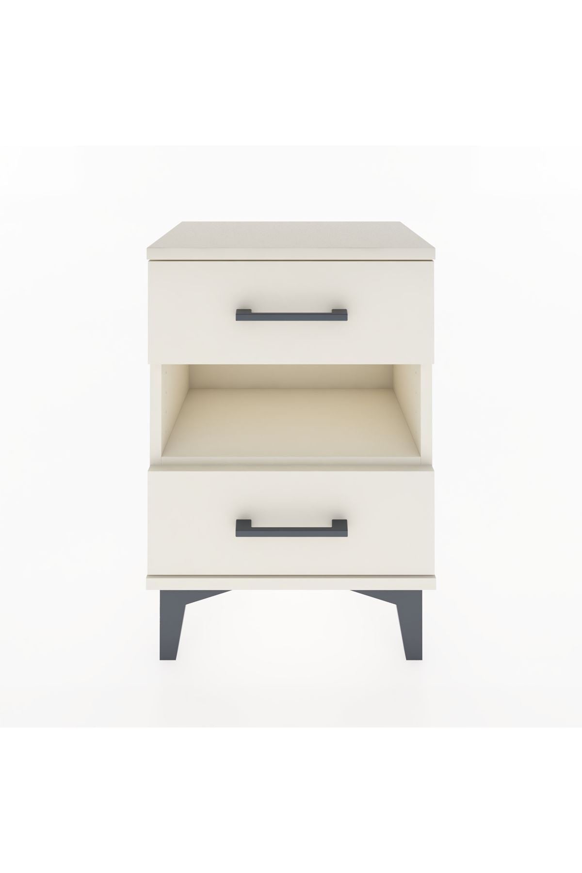 Arges Komodin Tek Raflı 2 Çekmeceli 44x30x64 Aytaşı-Aytaşı