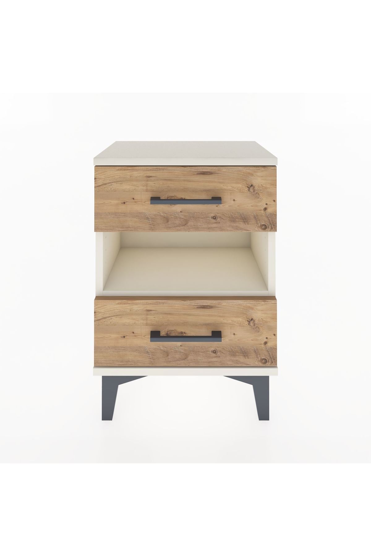 Arges Komodin Tek Raflı 2 Çekmeceli 44x30x64 Aytaşı-Çam