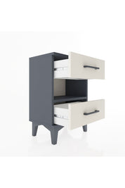 Arges Komodin Tek Raflı 2 Çekmeceli 44x30x64 Antrasit-Aytaşı