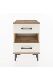 Arges Komodin Tek Raflı 2 Çekmeceli 44x30x64 Çam-Aytaşı