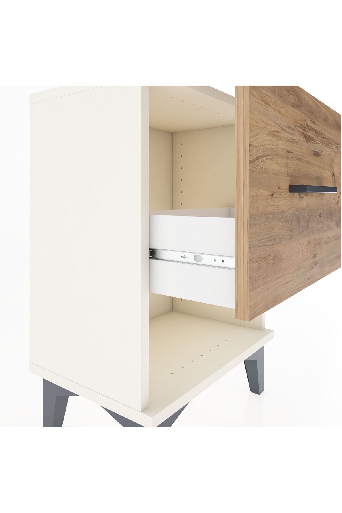 Arges Komodin Tek Çekmeceli 44x30x64 Aytaşı-Çam