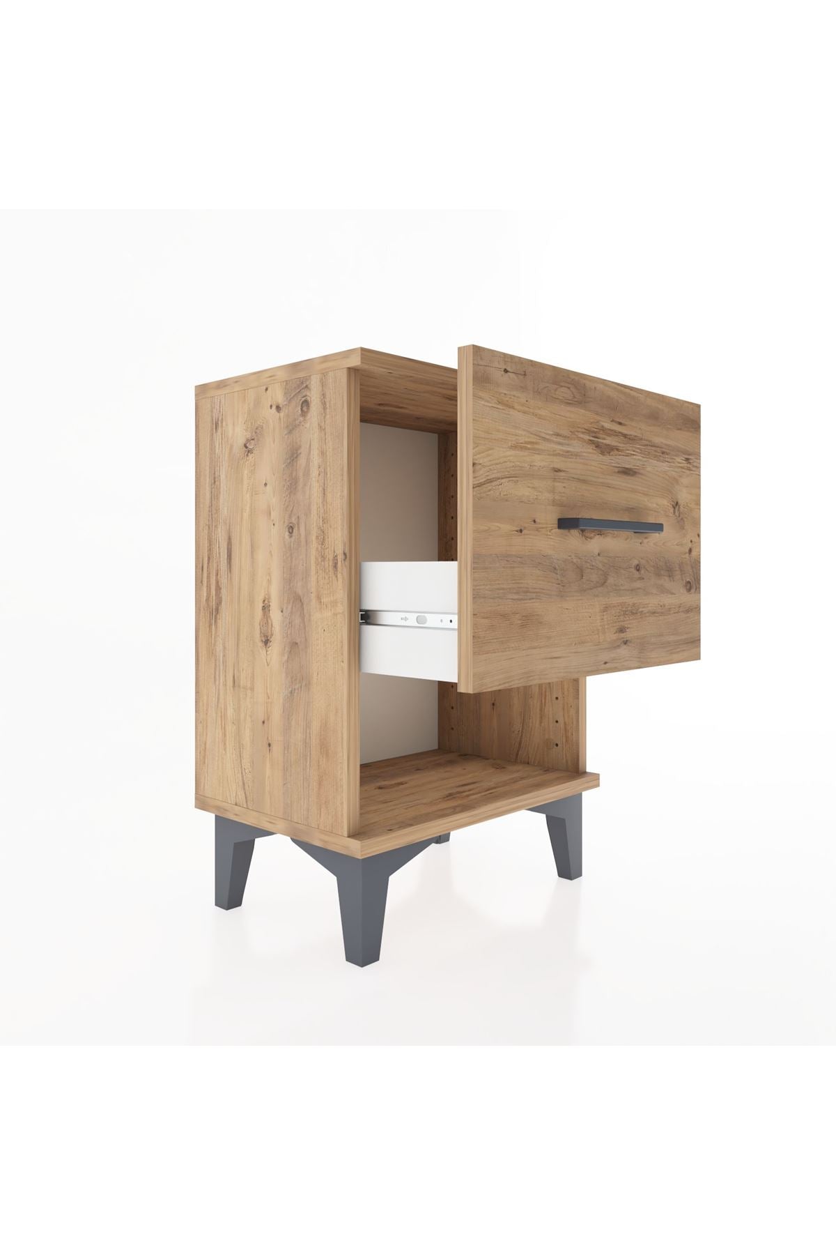 Arges Komodin Tek Çekmeceli 44x30x64 Çam-Çam