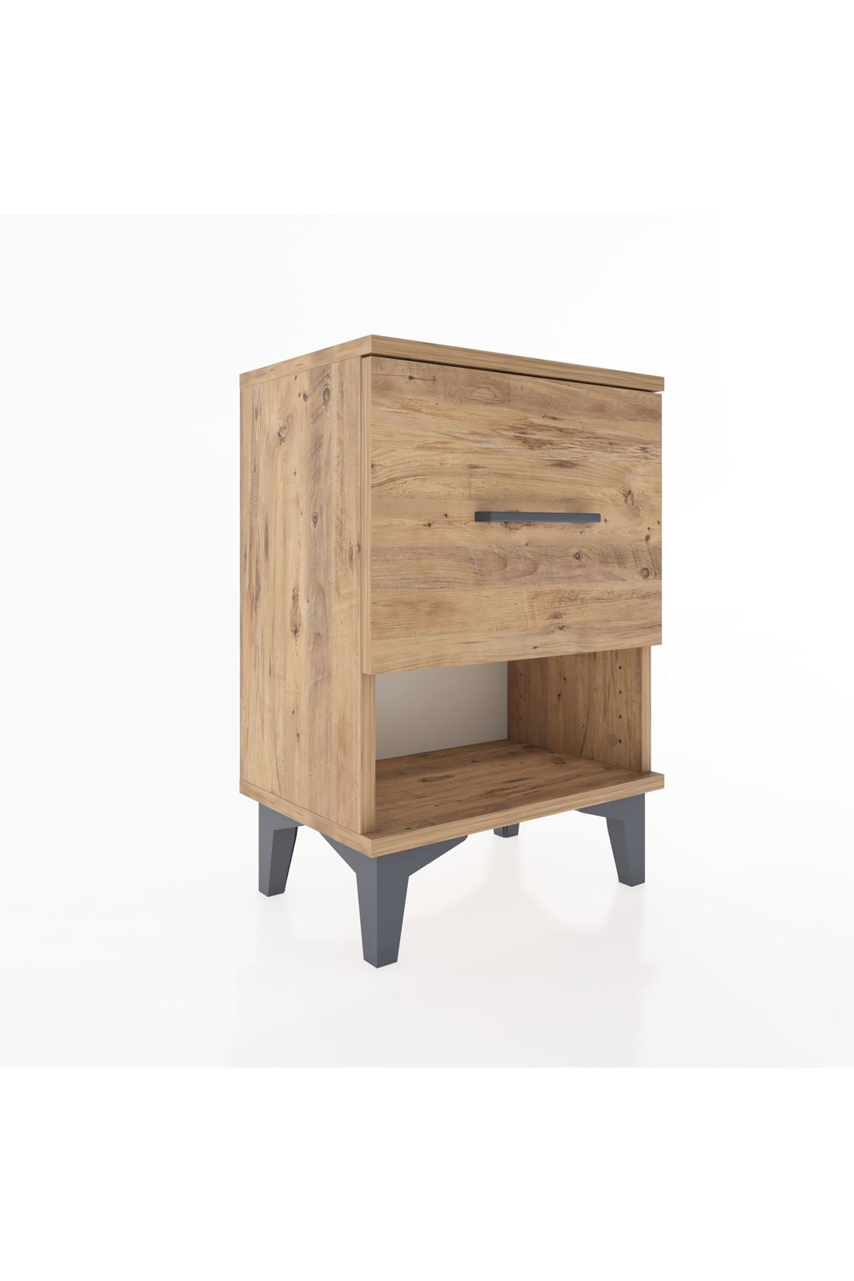 Arges Komodin Tek Çekmeceli 44x30x64 Çam-Çam