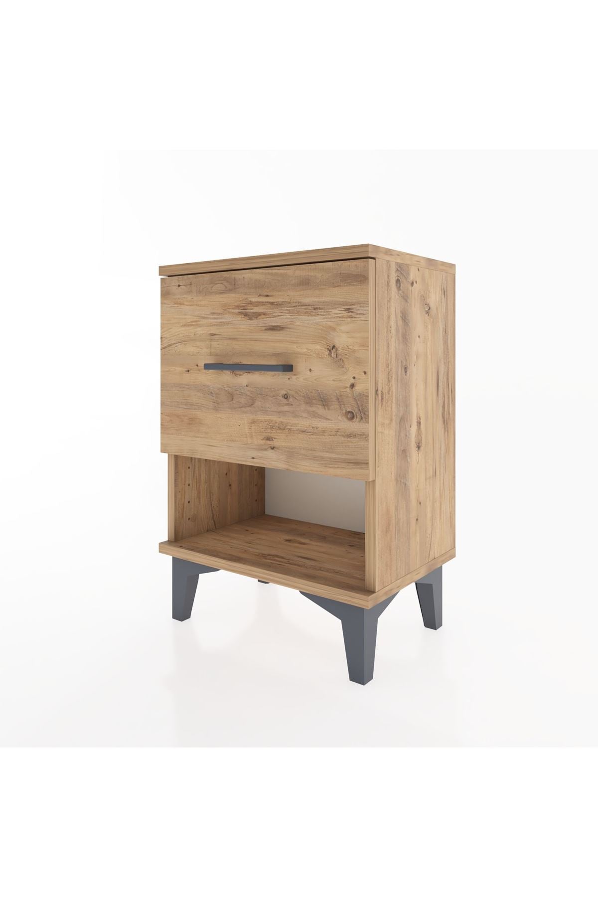 Arges Komodin Tek Çekmeceli 44x30x64 Çam-Çam