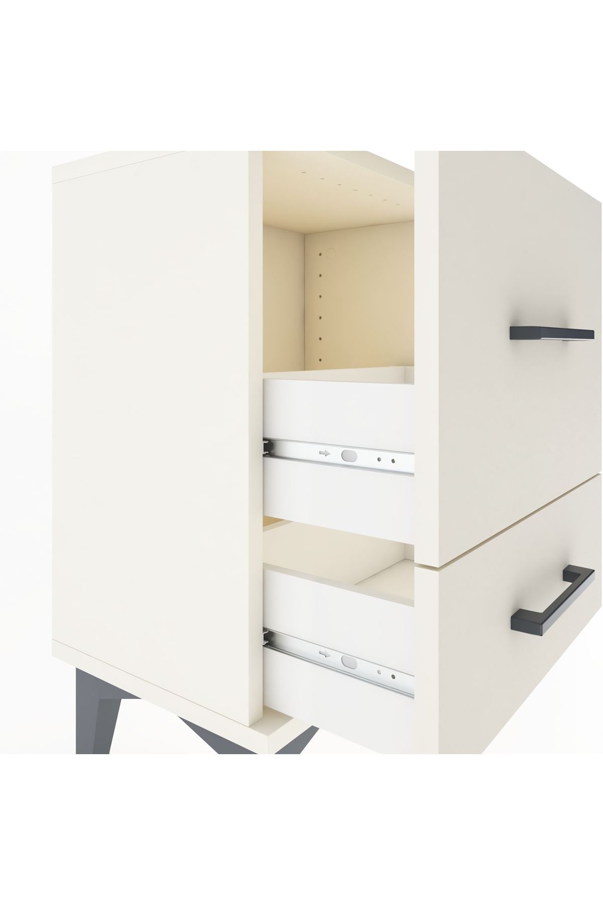 Arges Komodin 2 Çekmeceli 44x30x64 Aytaşı-Aytaşı