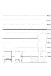 Arges Komodin 2 Çekmeceli 44x30x64 Aytaşı-Antrasit