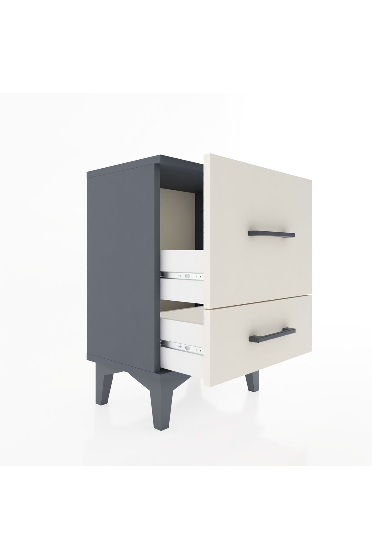 Arges Komodin 2 Çekmeceli 44x30x64 Antrasit-Aytaşı