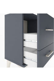 Arges Komodin 2 Çekmeceli 44x30x64 Antrasit-Antrasit