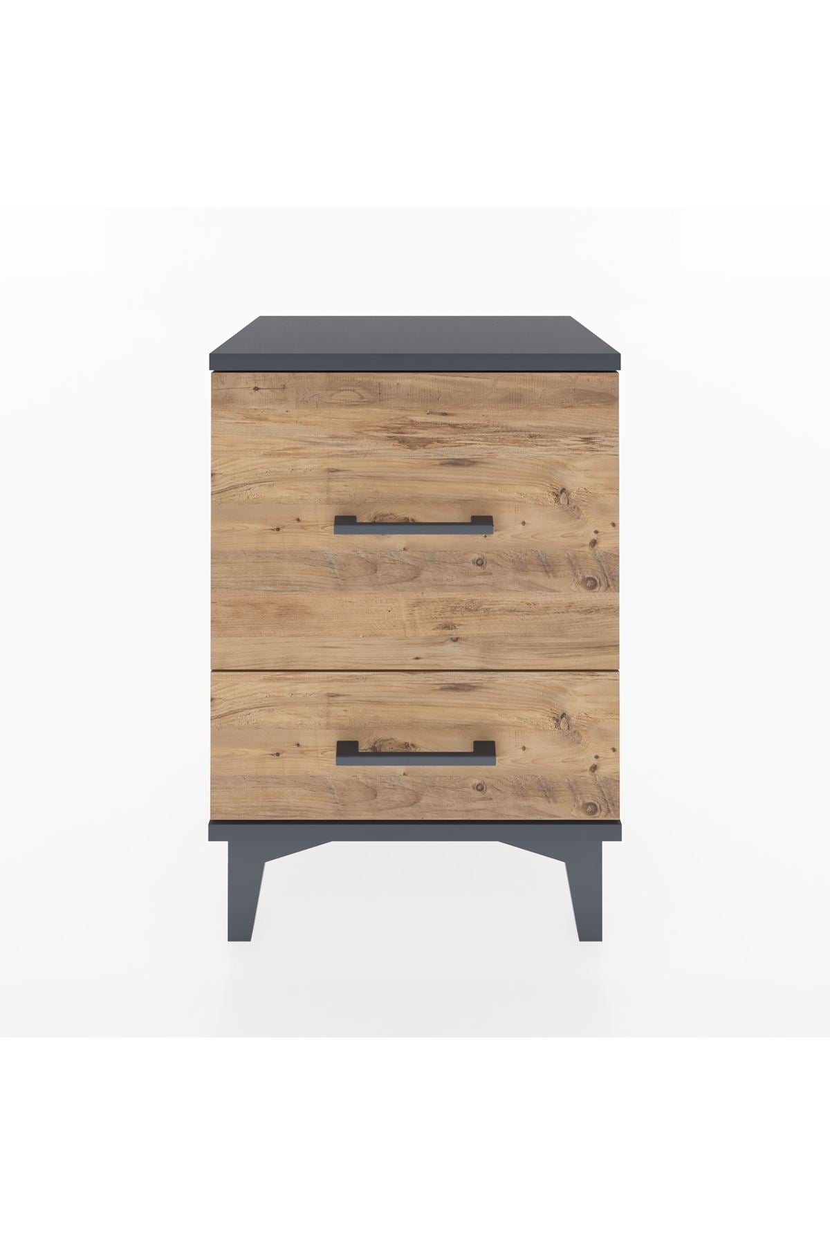 Arges Komodin 2 Çekmeceli 44x30x64 Antrasit-Çam