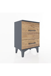 Arges Komodin 2 Çekmeceli 44x30x64 Antrasit-Çam