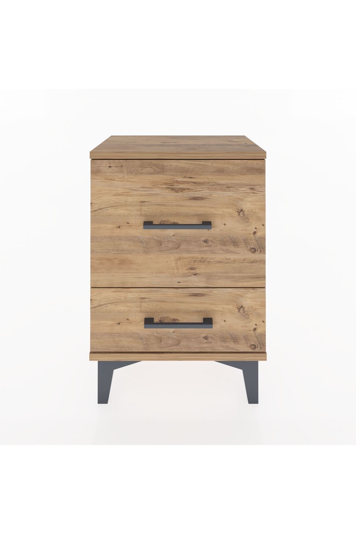 Arges Komodin 2 Çekmeceli 44x30x64 Çam-Çam