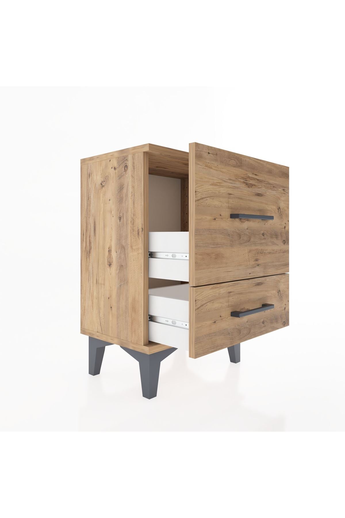 Arges Komodin 2 Çekmeceli 44x30x64 Çam-Çam