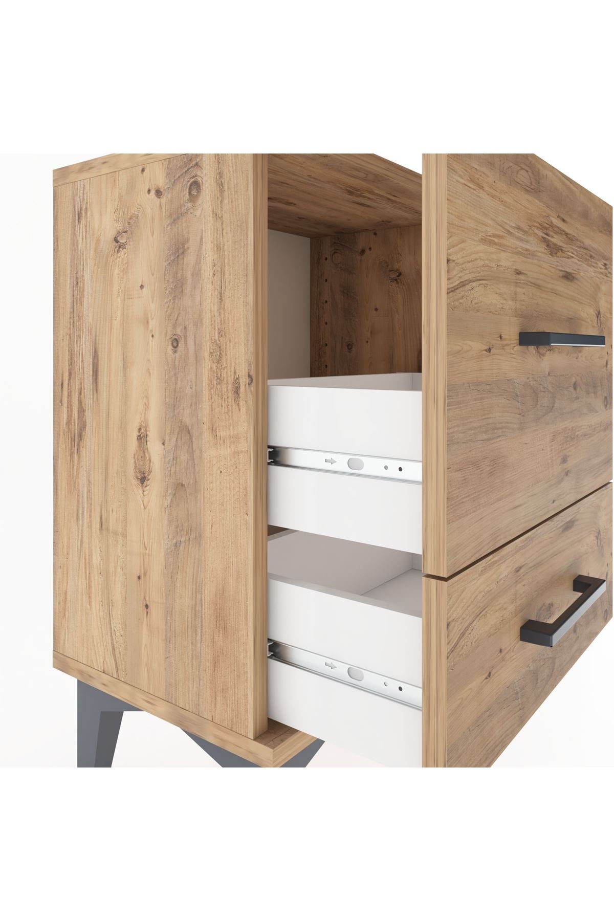 Arges Komodin 2 Çekmeceli 44x30x64 Çam-Çam