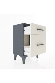 Arges Komodin 2 Çekmeceli 44x30x64 Antrasit-Aytaşı