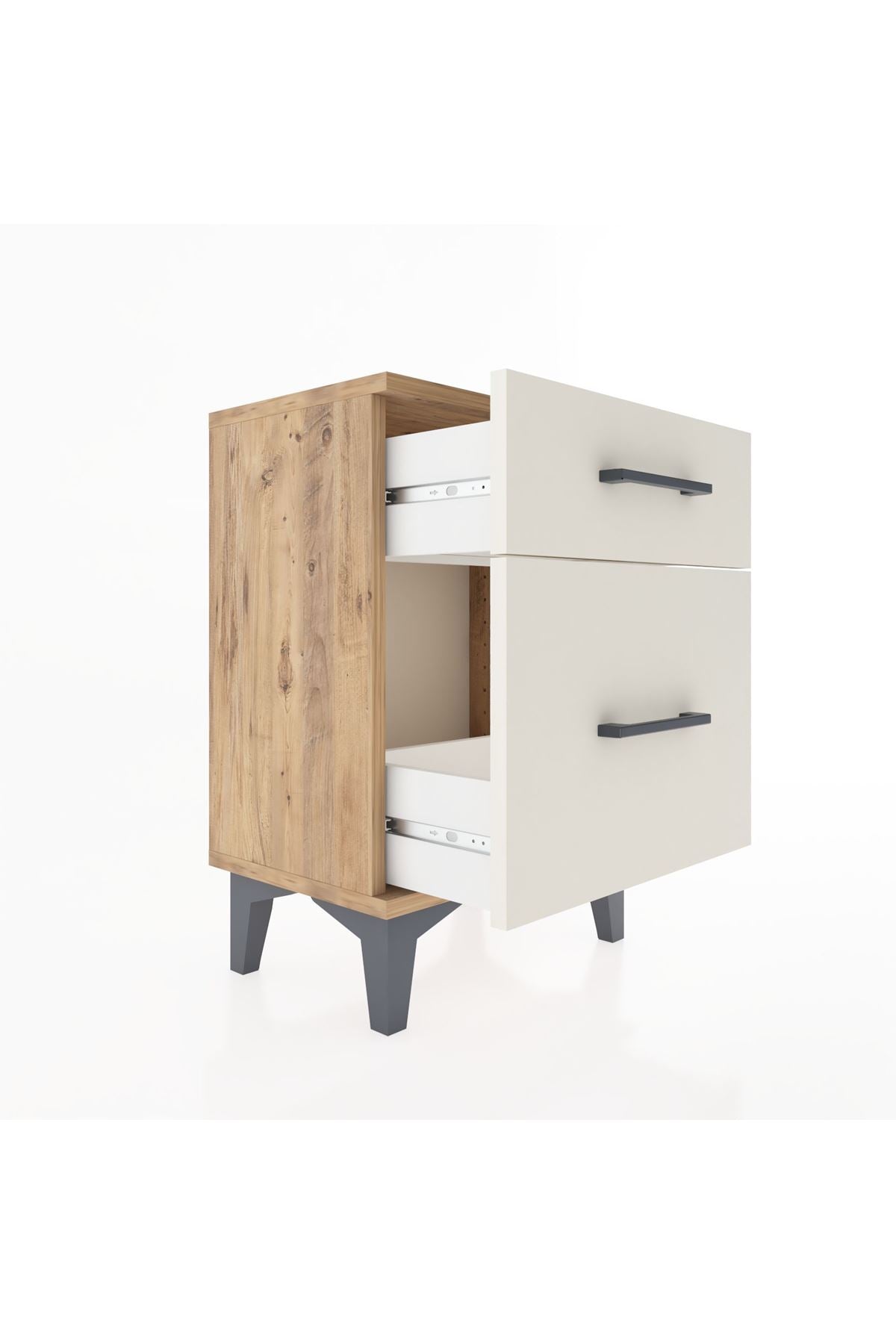 Arges Komodin 2 Çekmeceli 44x30x64 Çam-Aytaşı