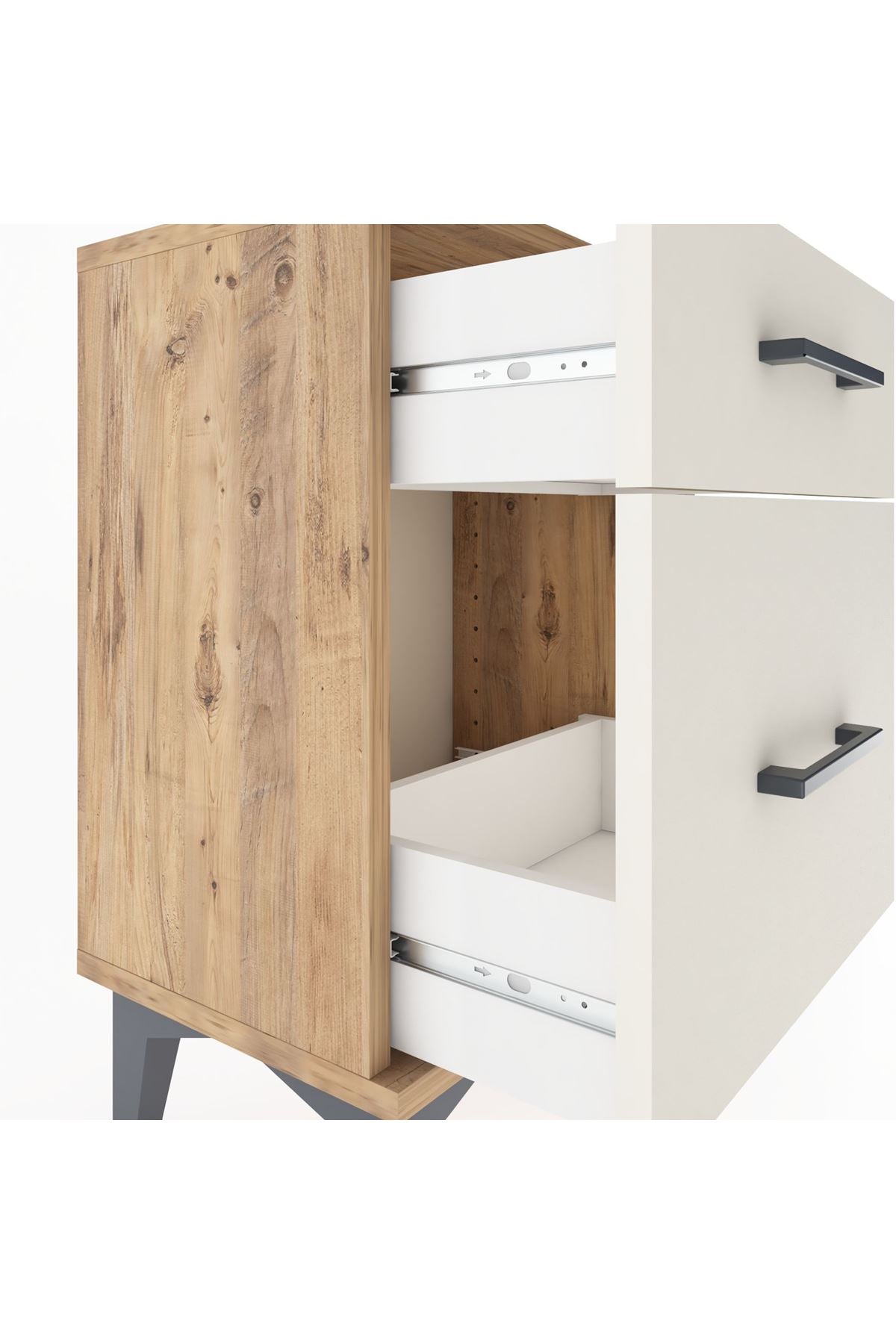 Arges Komodin 2 Çekmeceli 44x30x64 Çam-Aytaşı