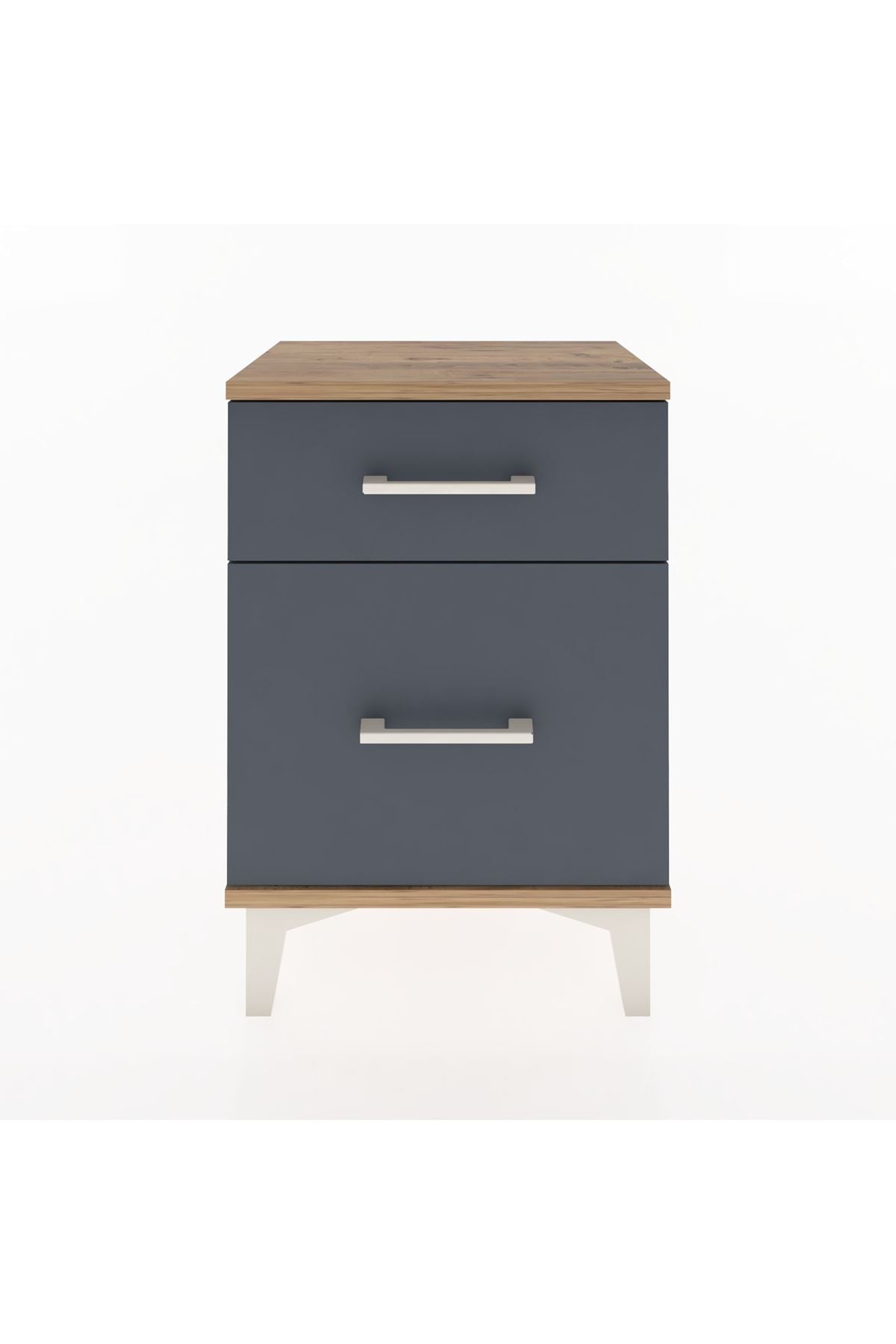 Arges Komodin 2 Çekmeceli 44x30x64 Çam-Antrasit