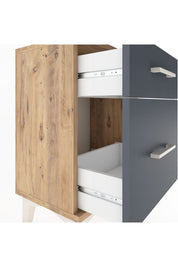 Arges Komodin 2 Çekmeceli 44x30x64 Çam-Antrasit