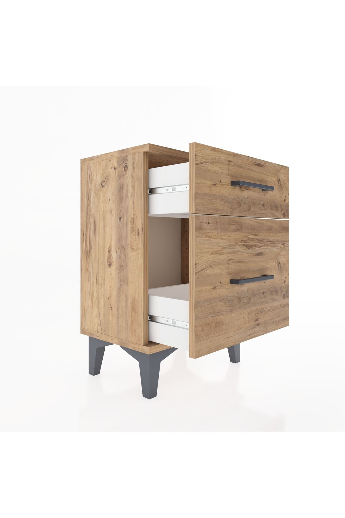 Arges Komodin 2 Çekmeceli 44x30x64 Çam-Çam