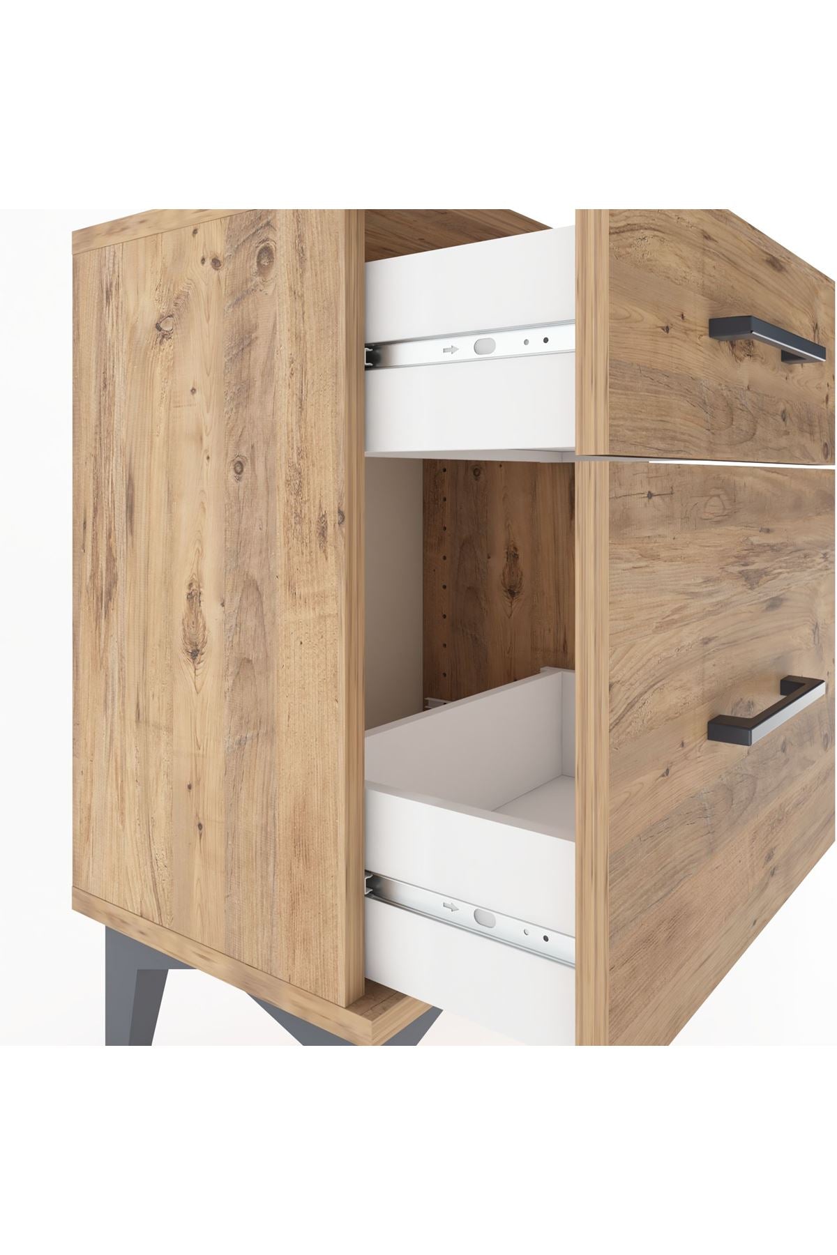 Arges Komodin 2 Çekmeceli 44x30x64 Çam-Çam