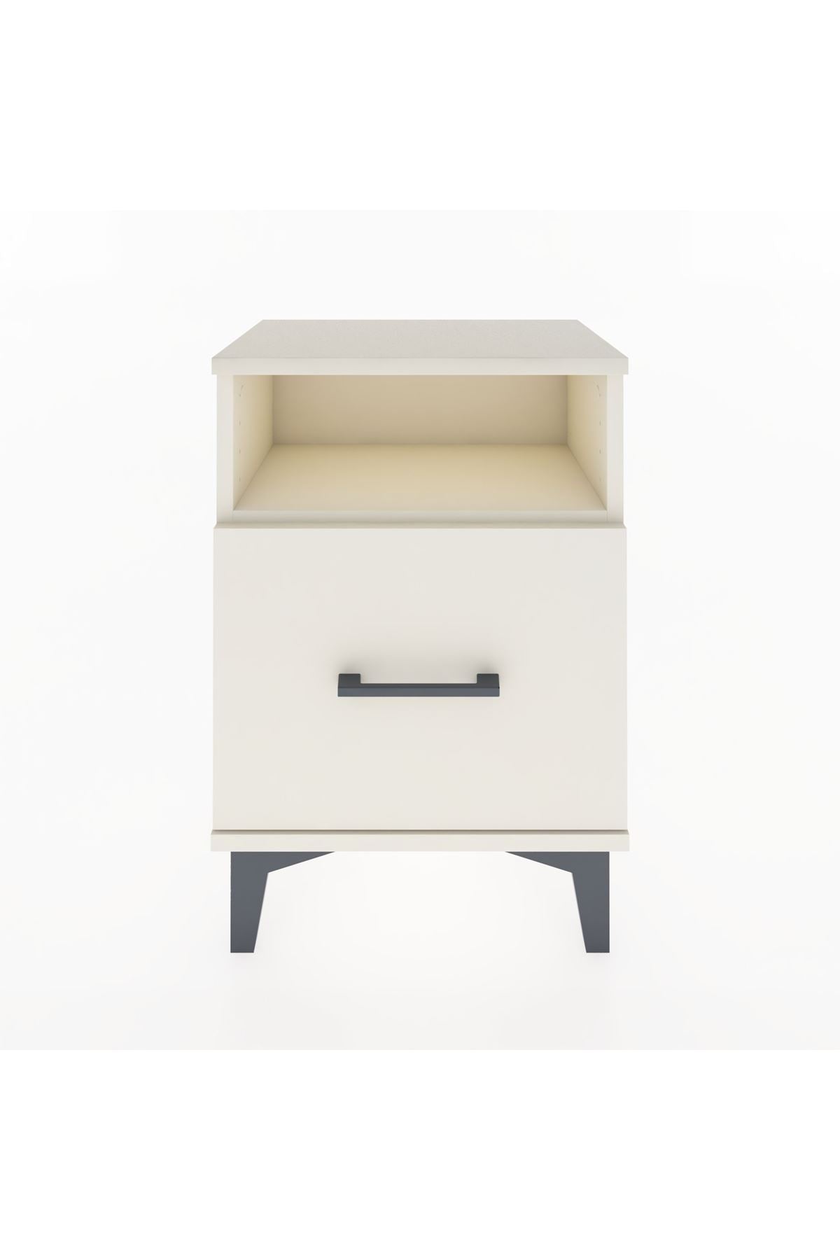 Arges Komodin Tek Raflı 2 Çekmeceli 44x30x64 Aytaşı-Aytaşı