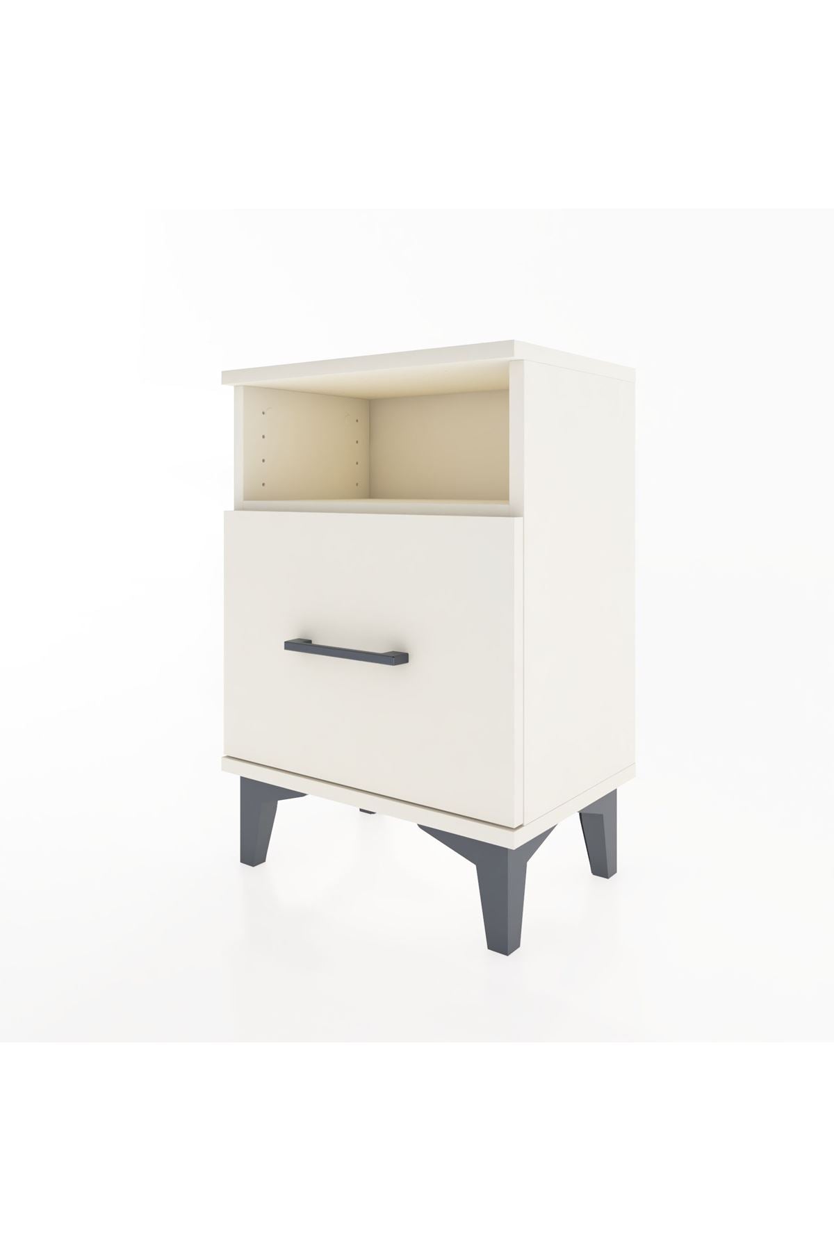 Arges Komodin Tek Raflı 2 Çekmeceli 44x30x64 Aytaşı-Aytaşı