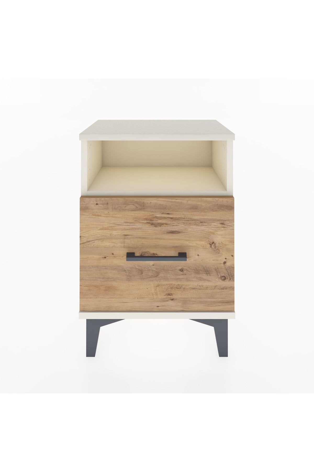 Arges Komodin Tek Raflı 2 Çekmeceli 44x30x64 Aytaşı-Çam