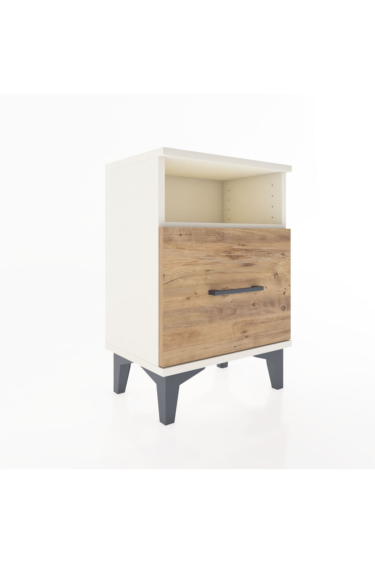 Arges Komodin Tek Raflı 2 Çekmeceli 44x30x64 Aytaşı-Çam