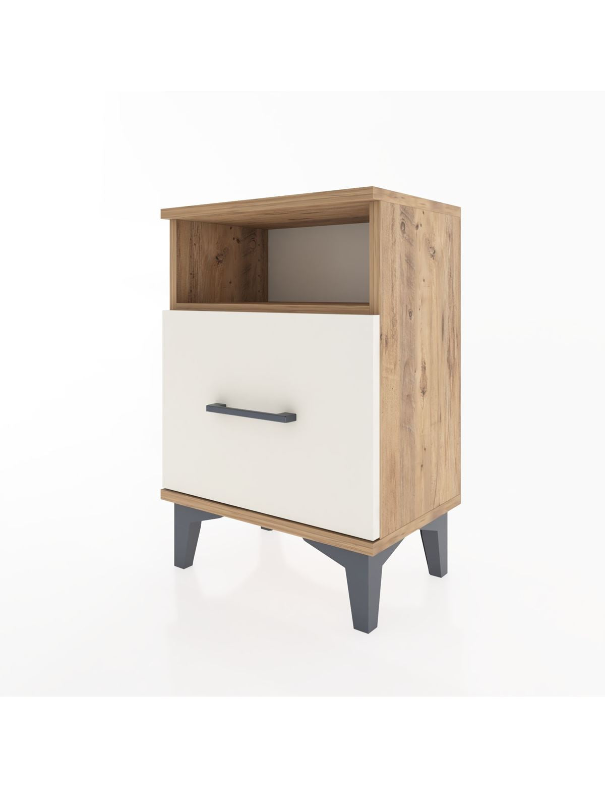 Arges Komodin Tek Raflı 2 Çekmeceli 44x30x64 - S07M010V7A