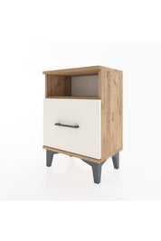 Arges Komodin Tek Raflı 2 Çekmeceli 44x30x64 Çam-Aytaşı