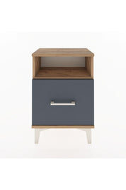 Arges Komodin Tek Raflı 2 Çekmeceli 44x30x64 Çam-Antrasit