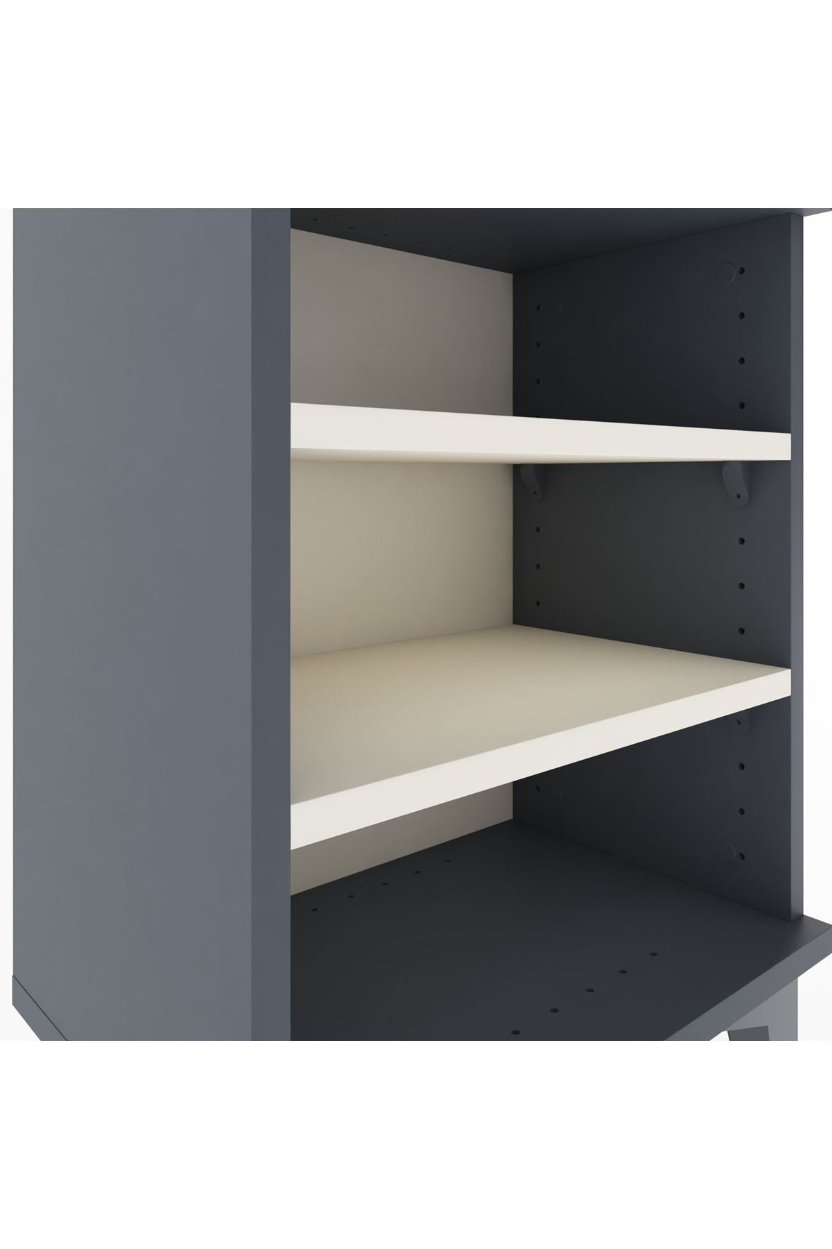 Arges Komodin 2 Raflı 44x30x64 Antrasit-Aytaşı