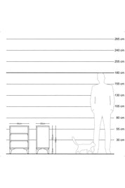 Arges Komodin 2 Raflı 44x30x64 Antrasit-Çam
