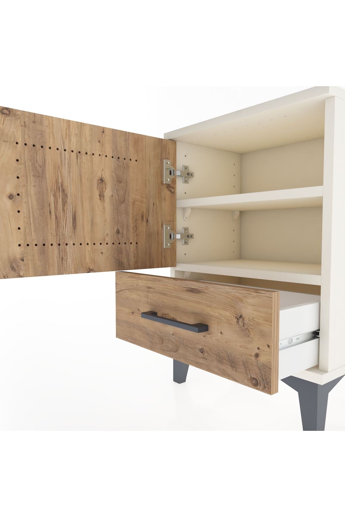 Arges Komodin 2 Raflı Tek Kapaklı 44x30x64 Aytaşı-Çam