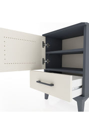 Arges Komodin 2 Raflı Tek Kapaklı 44x30x64 Antrasit-Aytaşı