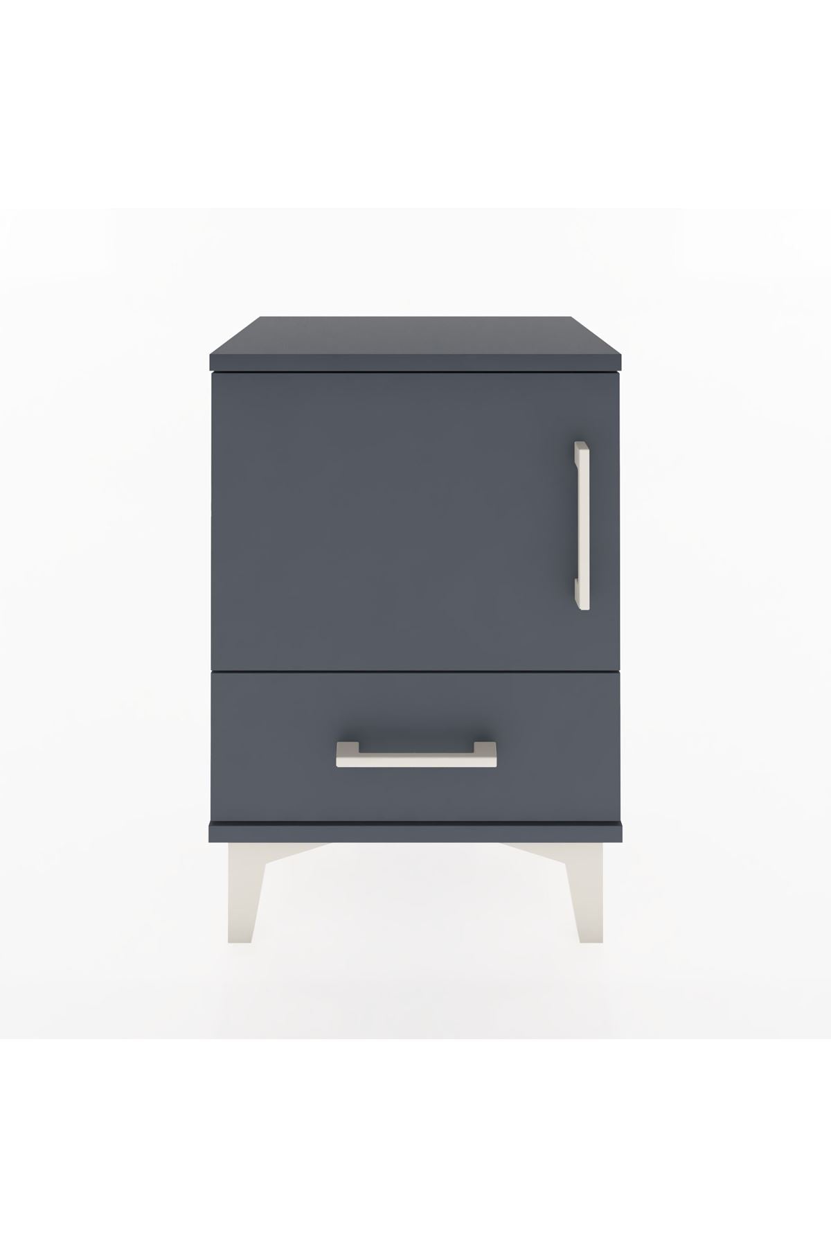 Arges Komodin 2 Raflı Tek Kapaklı 44x30x64 Antrasit-Antrasit