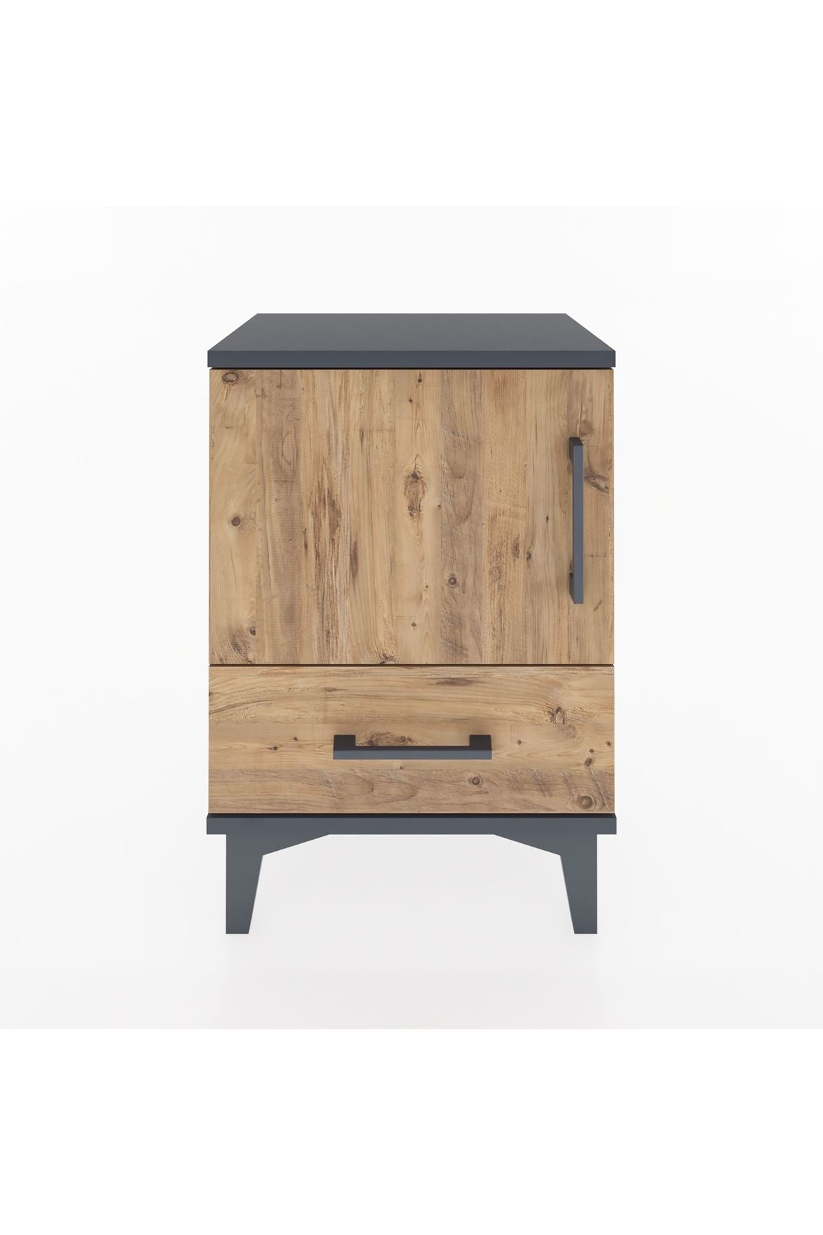 Arges Komodin 2 Raflı Tek Kapaklı 44x30x64 Antrasit-Çam