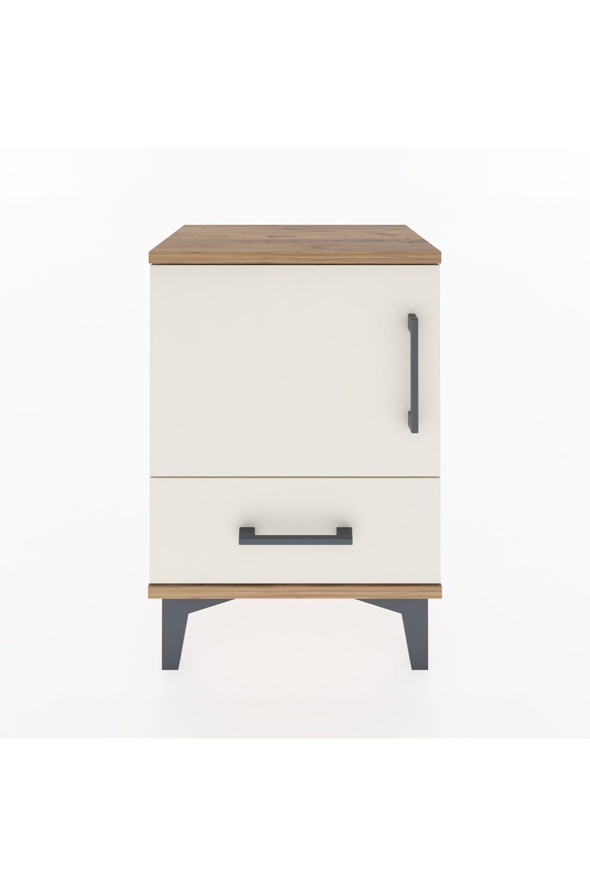 Arges Komodin 2 Raflı Tek Kapaklı 44x30x64 Çam-Aytaşı