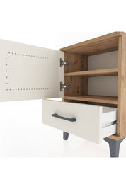 Arges Komodin 2 Raflı Tek Kapaklı 44x30x64 Çam-Aytaşı