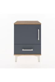 Arges Komodin 2 Raflı Tek Kapaklı 44x30x64 Çam-Antrasit