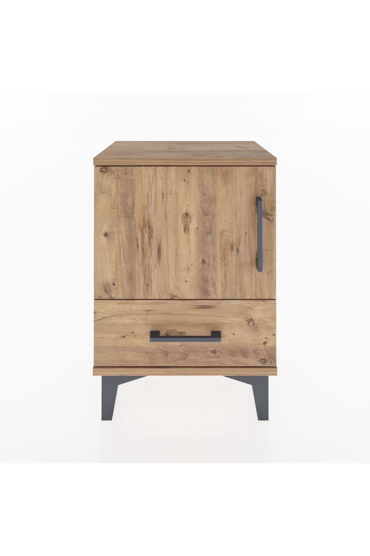 Arges Komodin 2 Raflı Tek Kapaklı 44x30x64 Çam-Çam