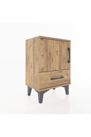 Arges Komodin 2 Raflı Tek Kapaklı 44x30x64 Çam-Çam